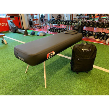 NubisProXL2.0PortablePhysiotherapyTableInBlackColourlookwhenassembledandinsidethegym