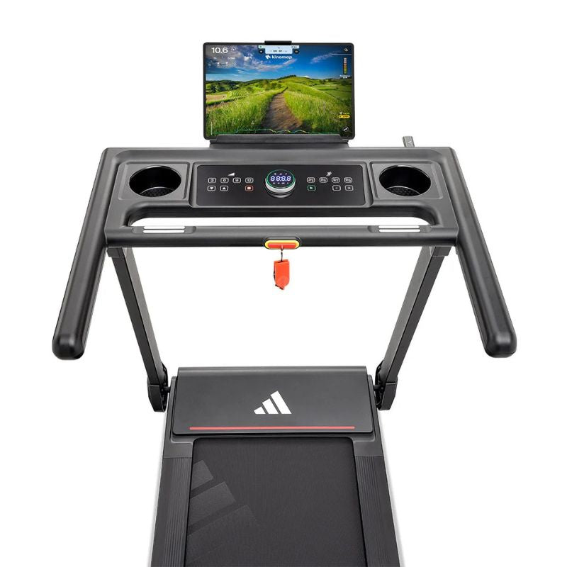 Adidas T-1 Folding Treadmill Complete Look of the Screen and Controls