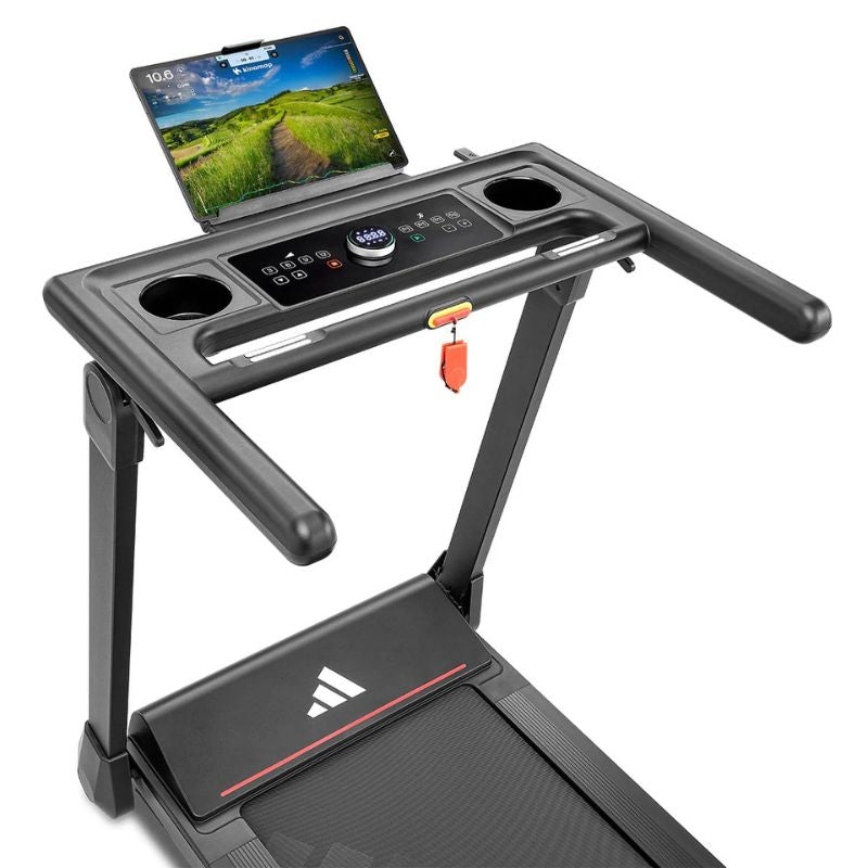 Adidas T-1 Folding Treadmill Front Top View of the Screen and Controls