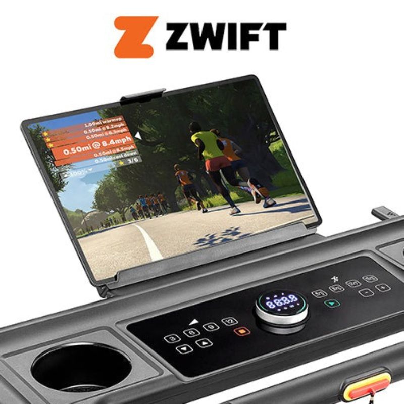 Adidas T-1 Folding Treadmill Look of the Screen when using the ZWIFT app