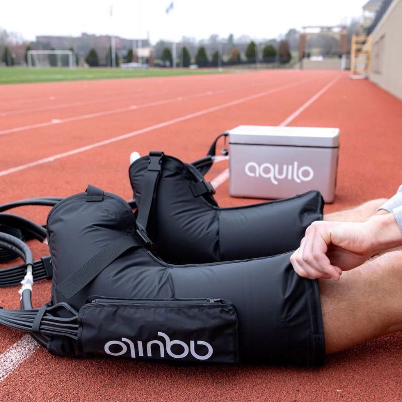 Aquilo Sport CCT1500 Ankle Shoulder Wrap System with Male Athlete Using It