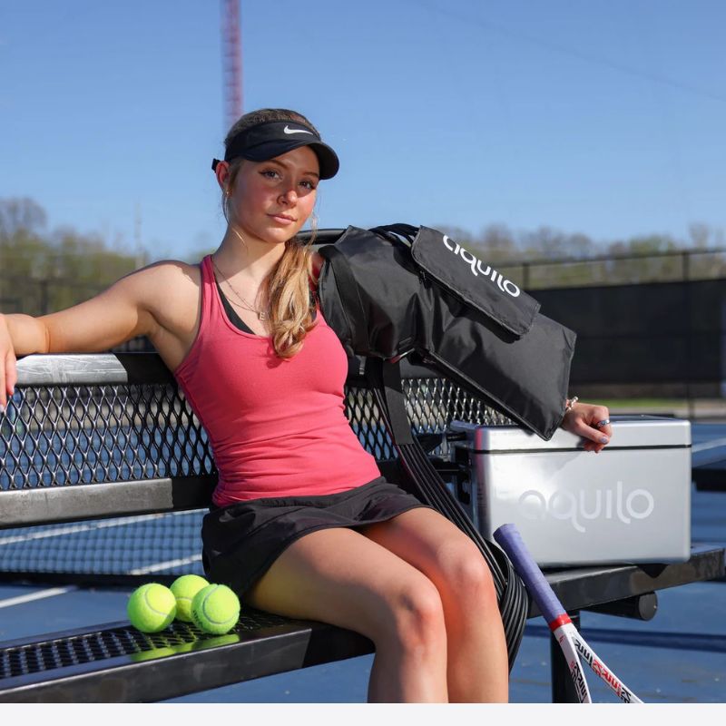 Aquilo Sport CCT1500 Ankle Shoulder Wrap System Look When Used By Female