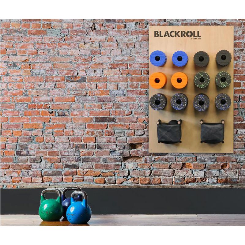 BLACKROLL Large Storage Peg Board Set Front View When Inside The Gym