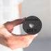 BLACKROLLMini10PackSmallFoamRollerInBlackColourCloserLookoftheSidewhileinhand