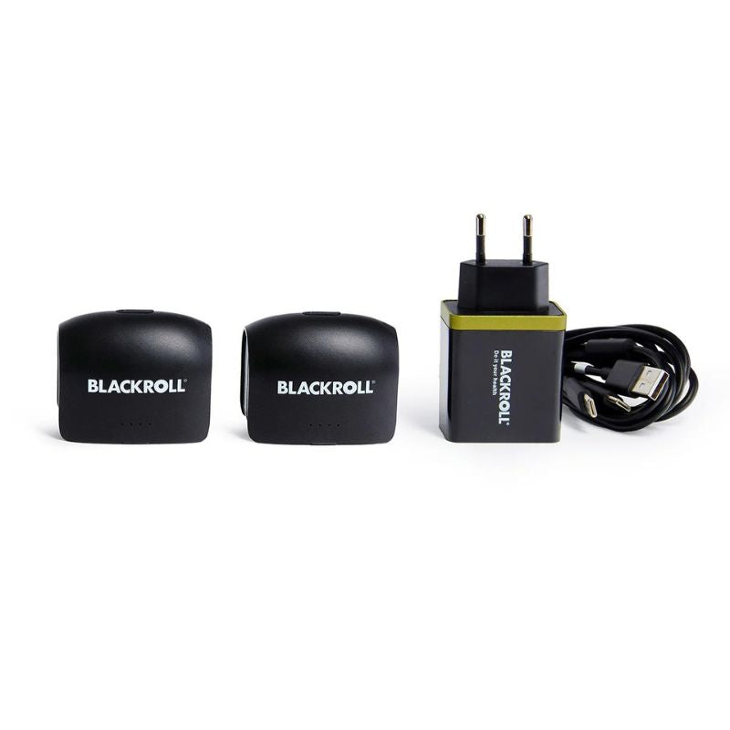 BLACKROLL Compression Boots 2.0 Batteries and Connector Charging Cable In Black Colour 