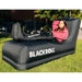 BLACKROLL Portable Inflatable Air Lounger 2.0 in Black Colour with female using it outside