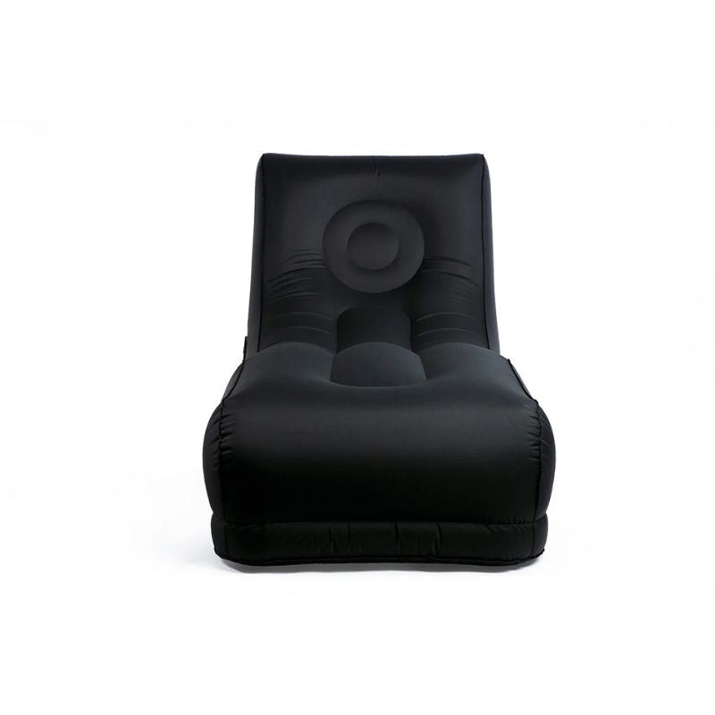 BLACKROLL Portable Inflatable Air Lounger 2.0 In Black Colour Front View