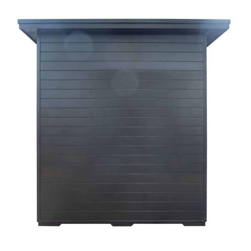 Chill Bunny 4-Person Outdoor Infrared Sauna In Black Colour Back View