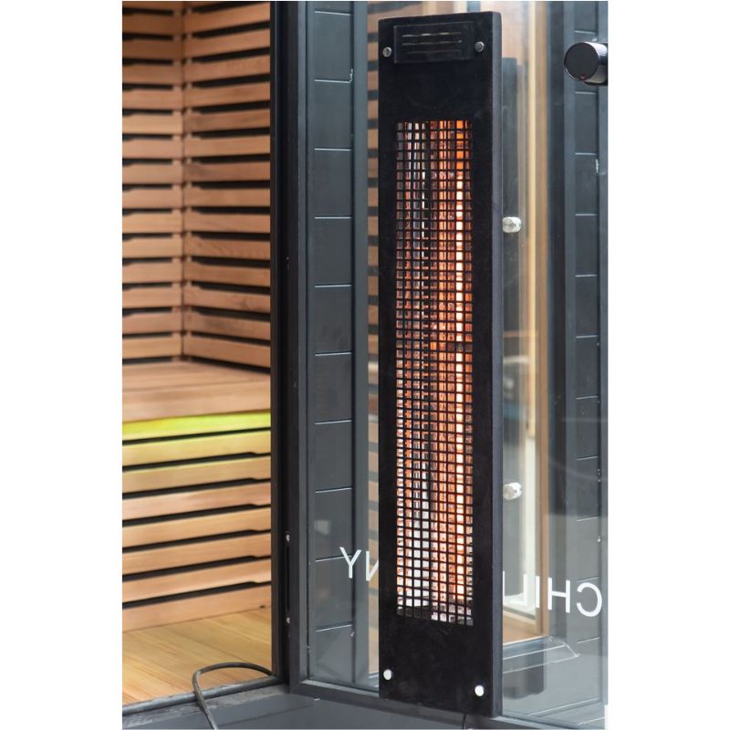 Chill Bunny 4-Person Outdoor Infrared Sauna Red Light Therapy at the Door