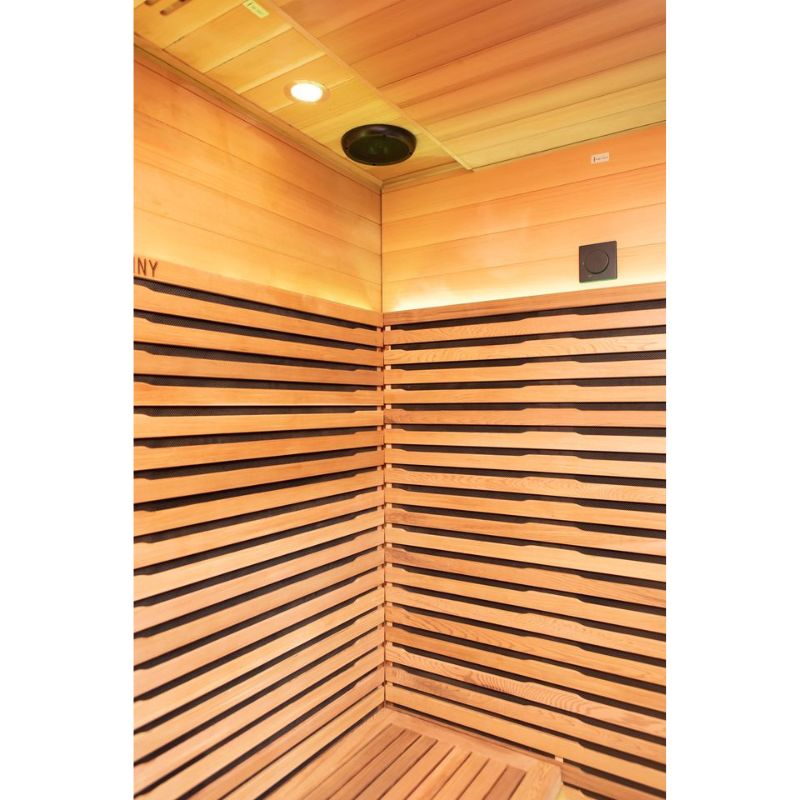 Chill Bunny 4-Person Outdoor Infrared Sauna Inside Look with Speaker and Light