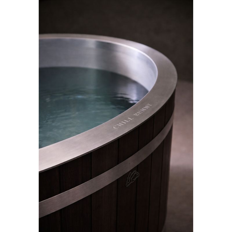 Chill Bunny Commercial Cedar Wooden Ice Bath Look of the Engraved Logo