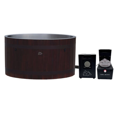 Chill Bunny Commercial Cedar Wooden Ice Bath Complete Look Front View