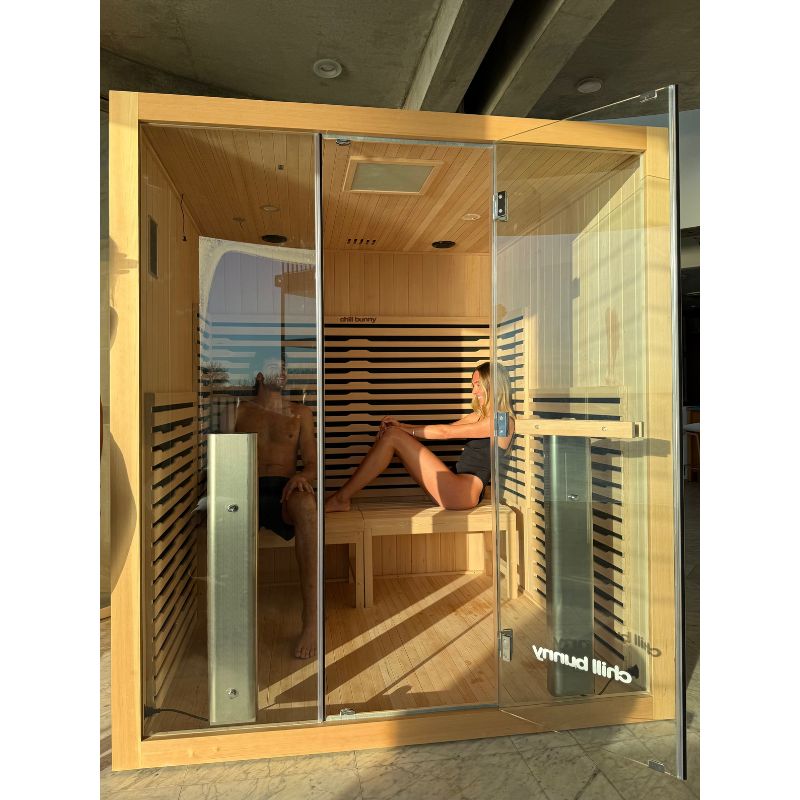 ChillBunnyIceBathand4PersonIndoorInfraredSaunaComboLookWhenUsedBy2People