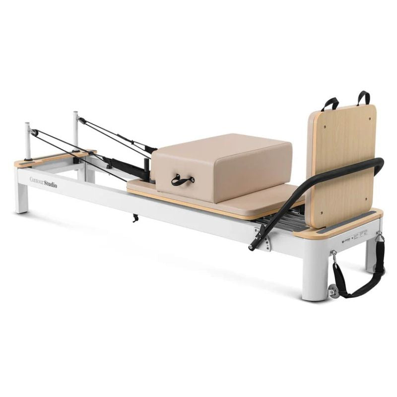 Contour Studio Commercial Pilates Reformer Machine in Beige Colour with jumpboard