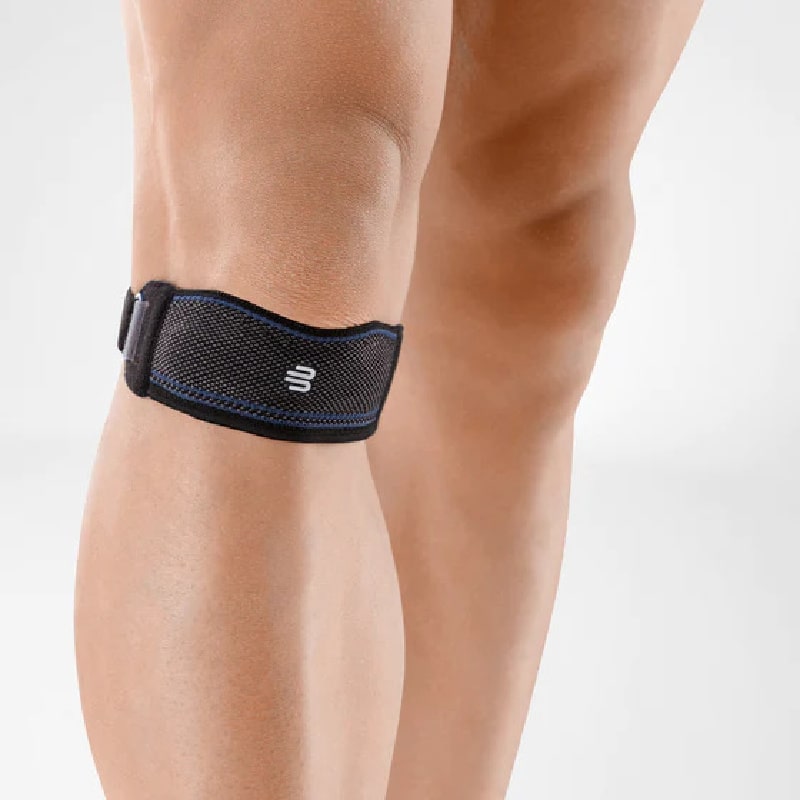 Genupoint Knee Strap In Black Colour Look When Worn
