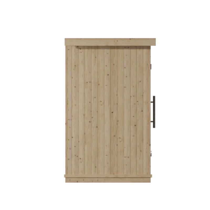 Harmone 3 Person Indoor Traditional Sauna Left Side View in Natural Colour