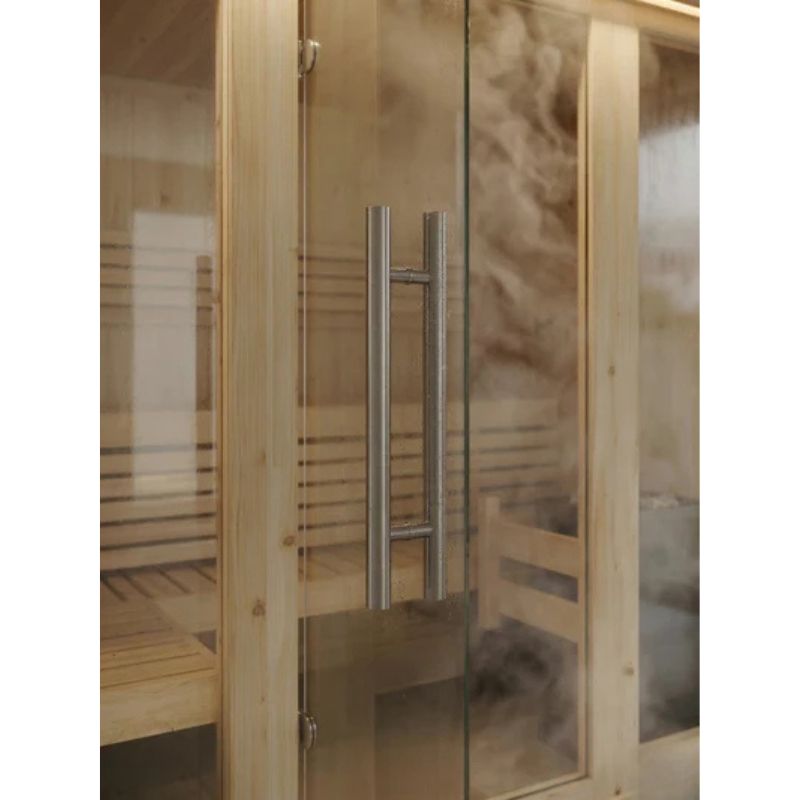 Harmone 5 Person Indoor Traditional Sauna Glass Door Look