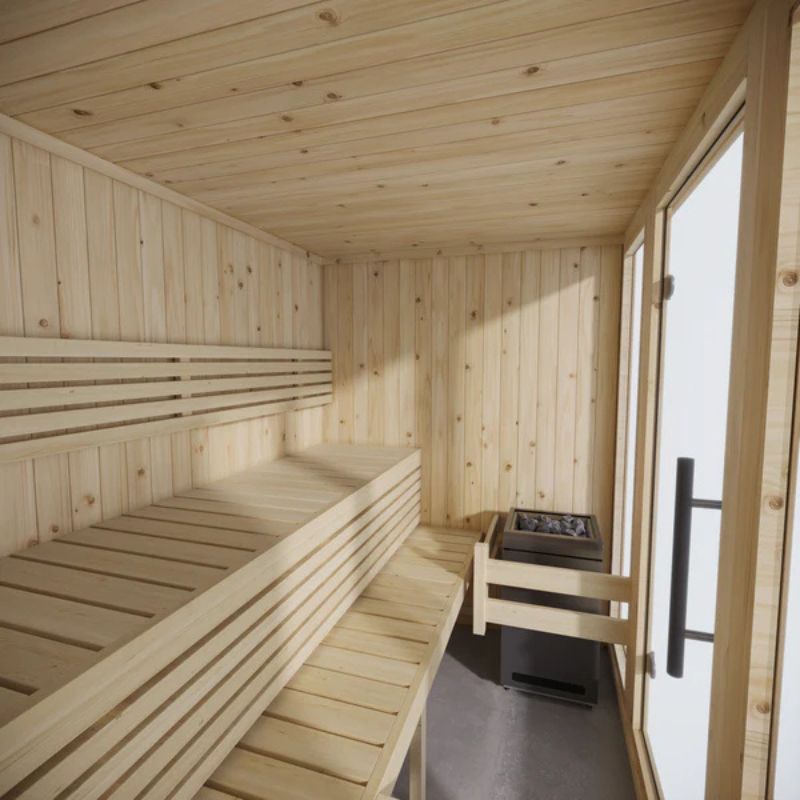 Harmone 5 Person Indoor Traditional Sauna Inside Look with heater