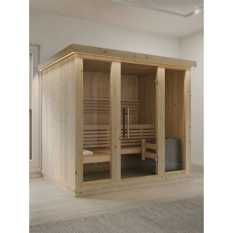 Harmone 5 Person Indoor Traditional Sauna Look When Placed Indoor
