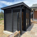 Harmone Cabin Island 4 Person Outdoor Traditional Sauna Black Colour Side View