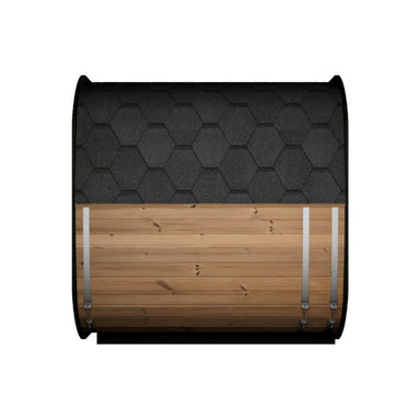 Harmone Icon XL 6 Person Barrel Outdoor Traditional Sauna Side View