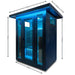 Innerlight 2 Person La Mar Full Spectrum Infrared Outdoor Sauna (Black) Front Side with Dimensions