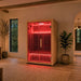 Innerlight 2 Person Mali Infrared Sauna Indoor Located with Red Lights On