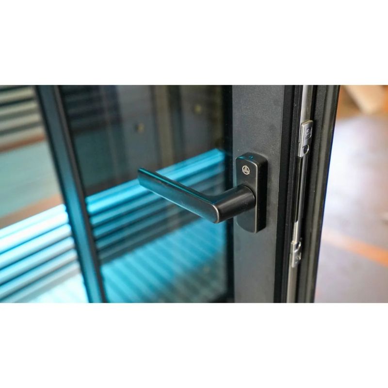 Innerlight 4 Person La Mar Outdoor Infrared Sauna (Black) Door Handle Look One Side