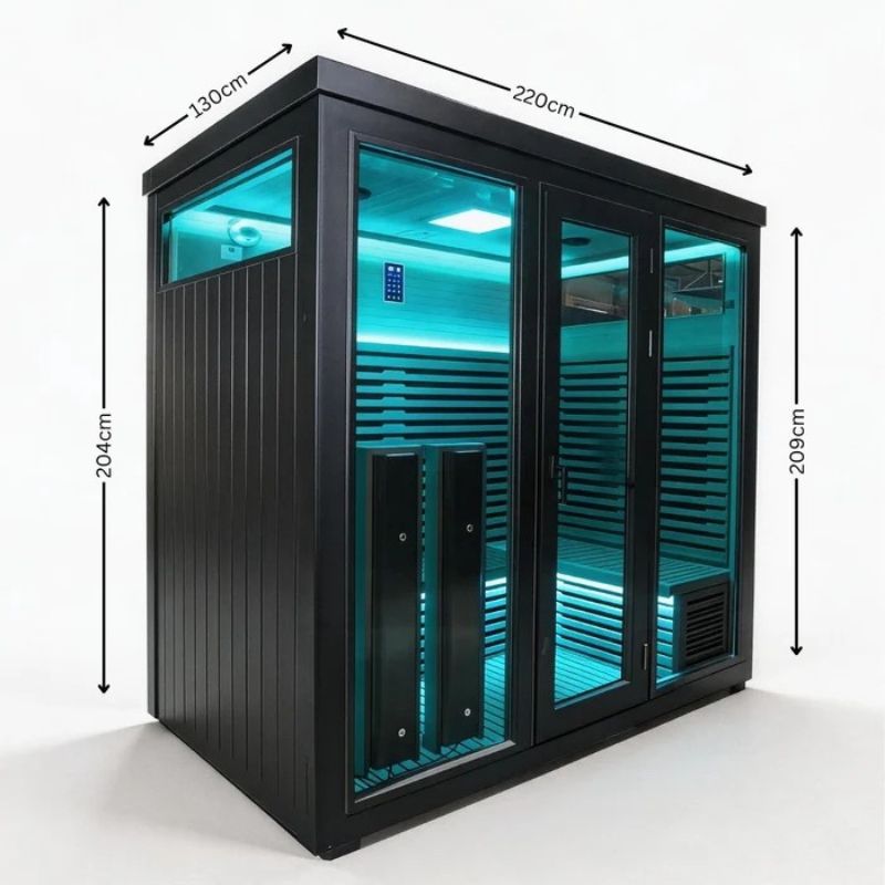 Innerlight 5 Person Bella Deluxe Outdoor Infrared Sauna Dimensions