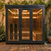 Innerlight 5 Person Bella Deluxe Outdoor Infrared Sauna Front View in Outdoor Location