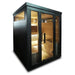 Innerlight5PersonDemfinOutdoorTraditionalSaunaInBlackColourLeftSideView