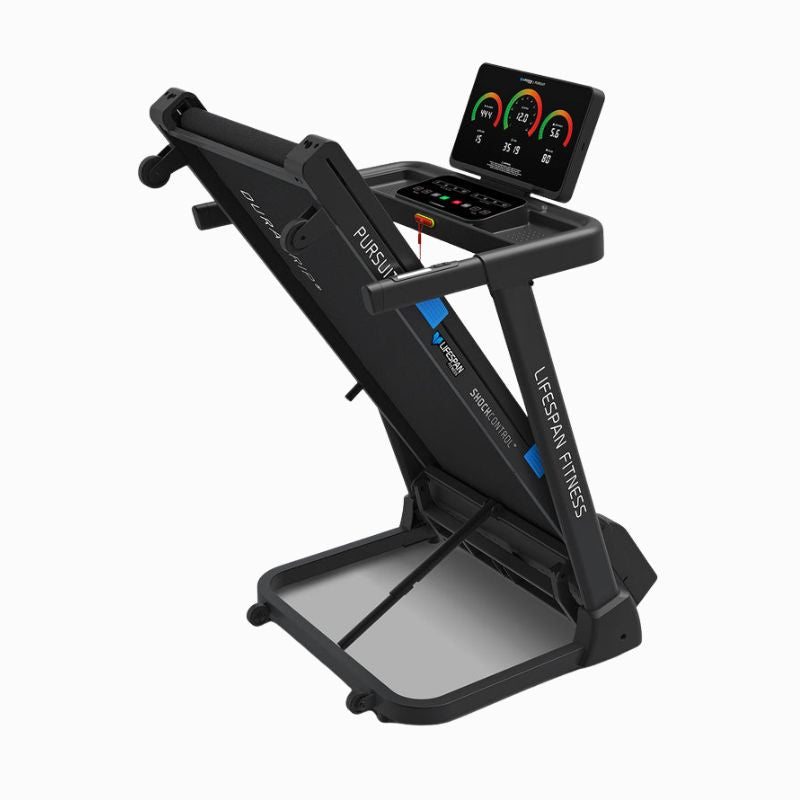 Lifespan Fitness Pursuit 4 Treadmill Side View When Folded