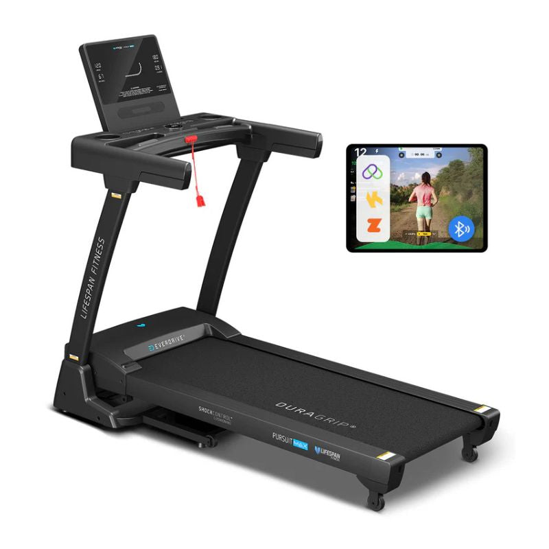 Lifespan Fitness Pursuit MAX 2 Treadmill Front Side View with Screen Display
