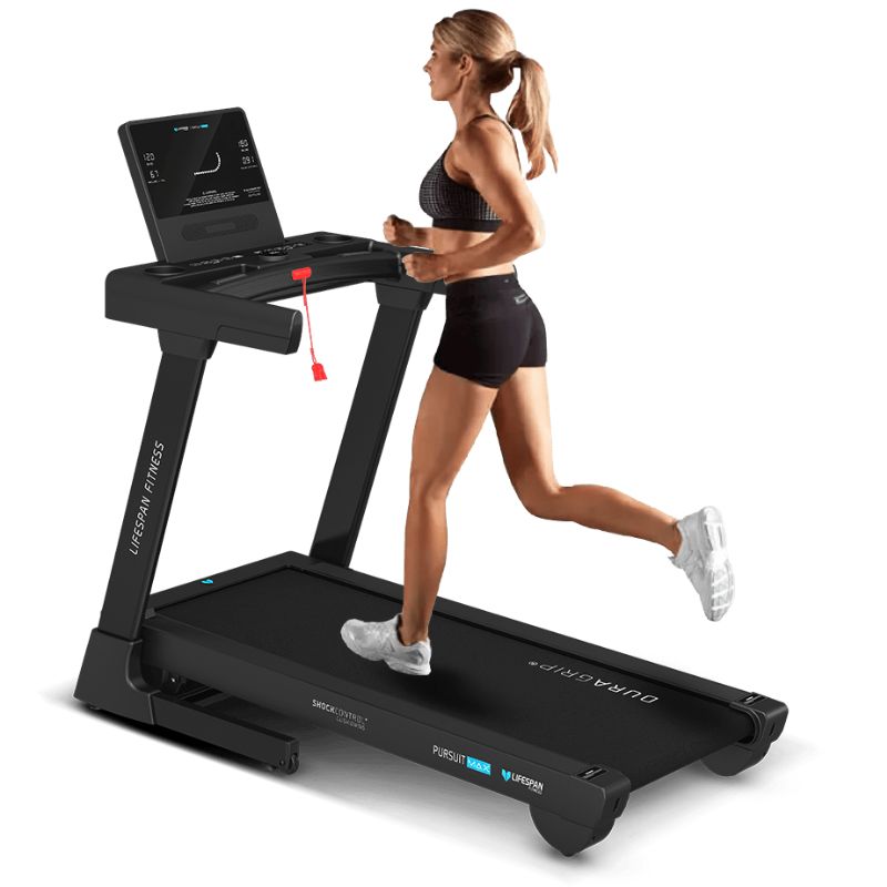 Lifespan Fitness Pursuit MAX Treadmill with Woman Using It