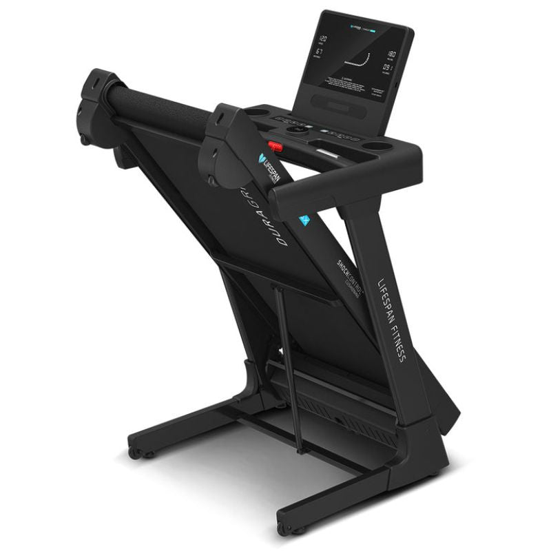 Lifespan Fitness Pursuit MAX Treadmill Front Right Side View Look When Folded