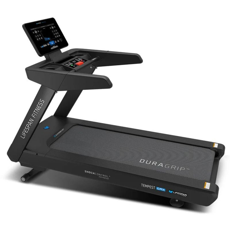 Lifespan Fitness Tempest CRX Commercial Smart Treadmill Look When Inclined Side View