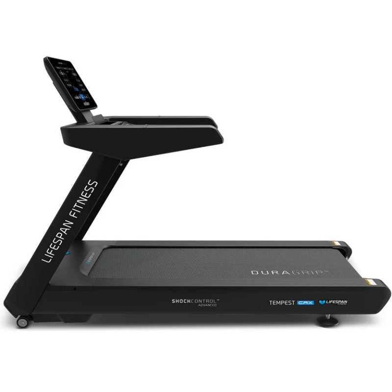 Lifespan Fitness Tempest CRX Commercial Smart Treadmill In Black Colour Side View
