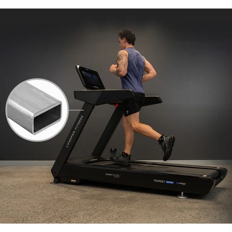 Lifespan Fitness Tempest CRX Commercial Smart Treadmill Steel Bar Material