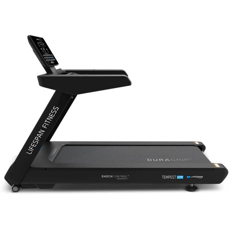 Lifespan Fitness Tempest CR Commercial Treadmill In Black Colour Side View