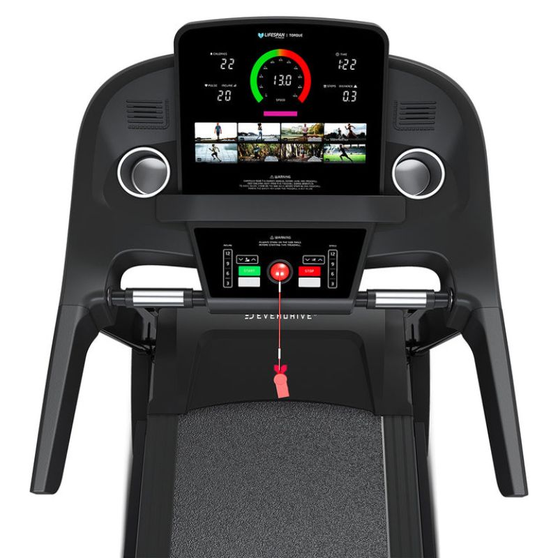 Lifespan Fitness Torque Treadmill Top View of Screen Display