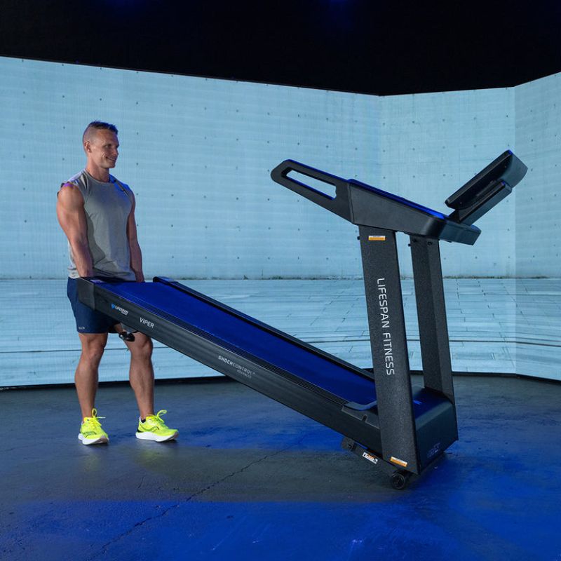 Lifespan Fitness Viper M4 Treadmill with Male Moving It
