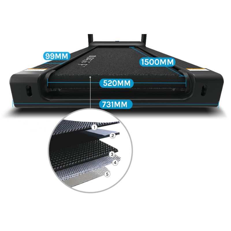 Lifespan Fitness Viper M4 Treadmill Walking Pad Dimensions