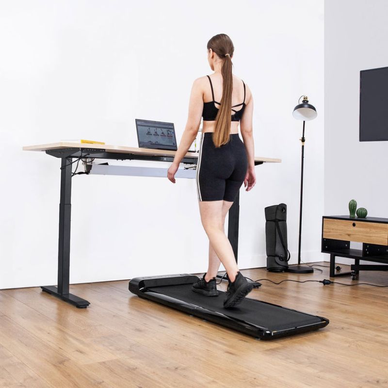 Lifespan Fitness WalkingPad™ M2 Treadmill with Woman Using It while Working