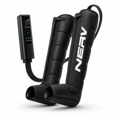 NERV Squeeze Heated Compression Boots Front View In Black Colour