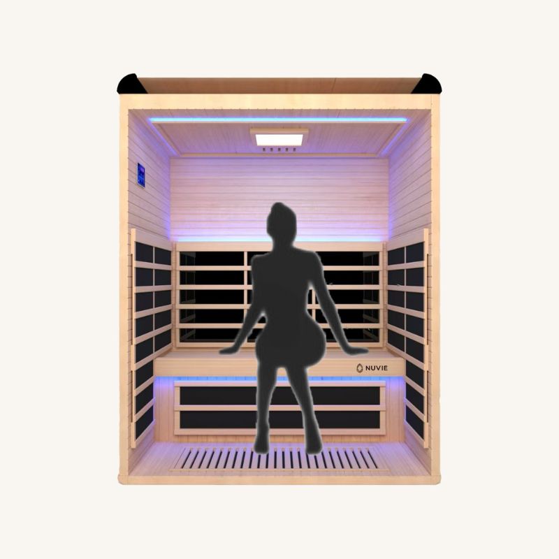NUVIEArc3PersonIndoorFarInfraredSaunaLookWith1Person