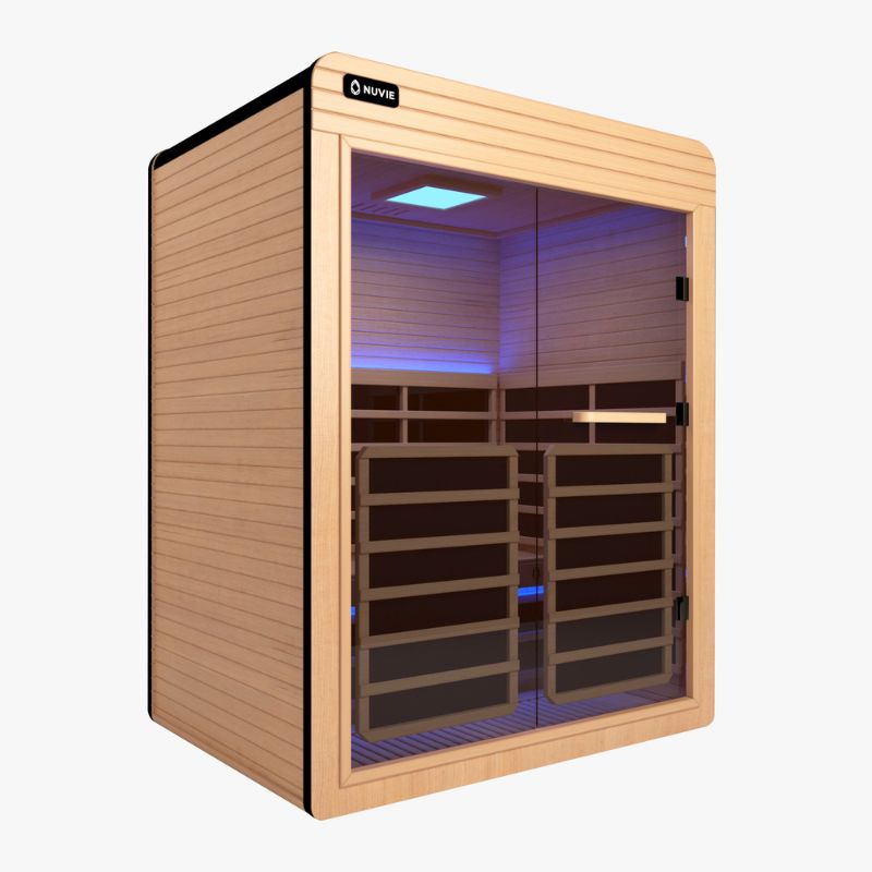NUVIEArc3PersonIndoorFarInfraredSaunaleftSideView