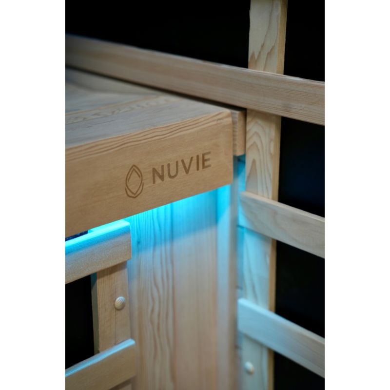 NUVIEImmerse4-6PersonFarInfraredSaunaCloserLookofbenchwood