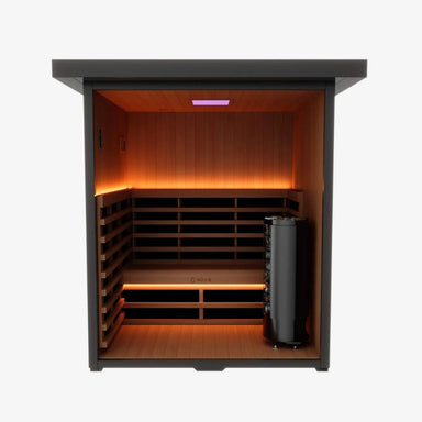 NUVIE Element Hybrid Outdoor Cabin Sauna Front View