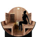 NUVIE Fusion 6–8 Person Hybrid Barrel Sauna Look when 1 person use