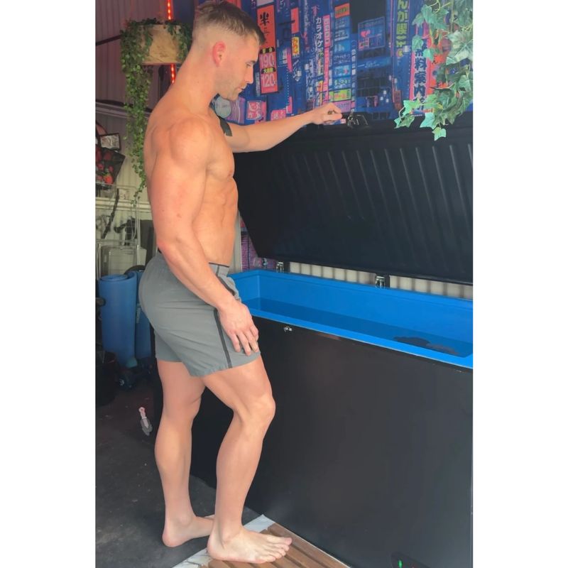 Plunge City Chest Freezer Lite Ice Bath
stepping inside